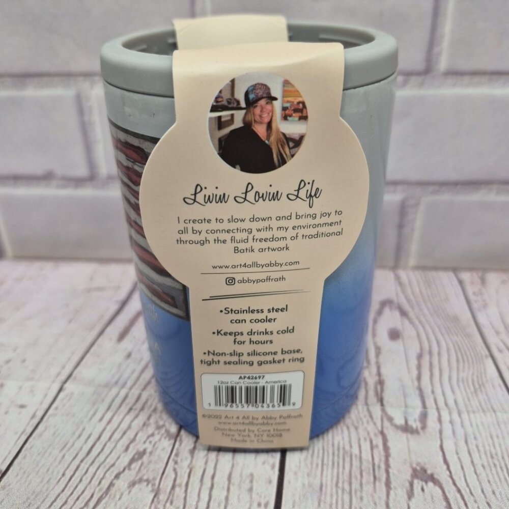 Manna Artist Series America Can Cooler 12 Oz Vacuum Insulated - Picture 3 of 6